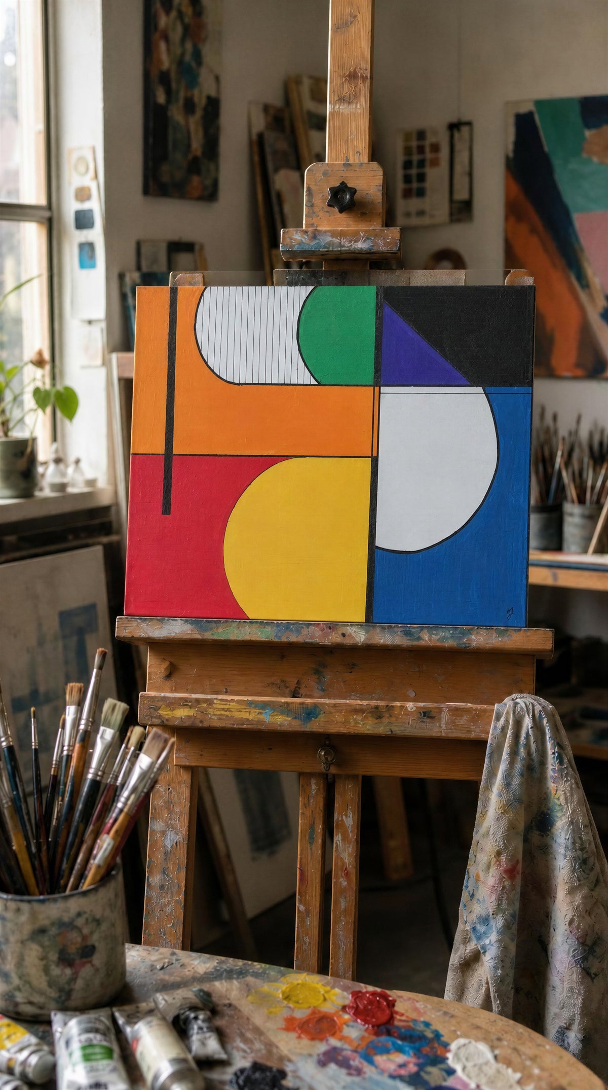 Threshold — Original Geometric Abstract Painting