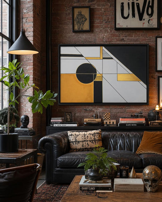 Gilded — Original Geometric Abstract Painting