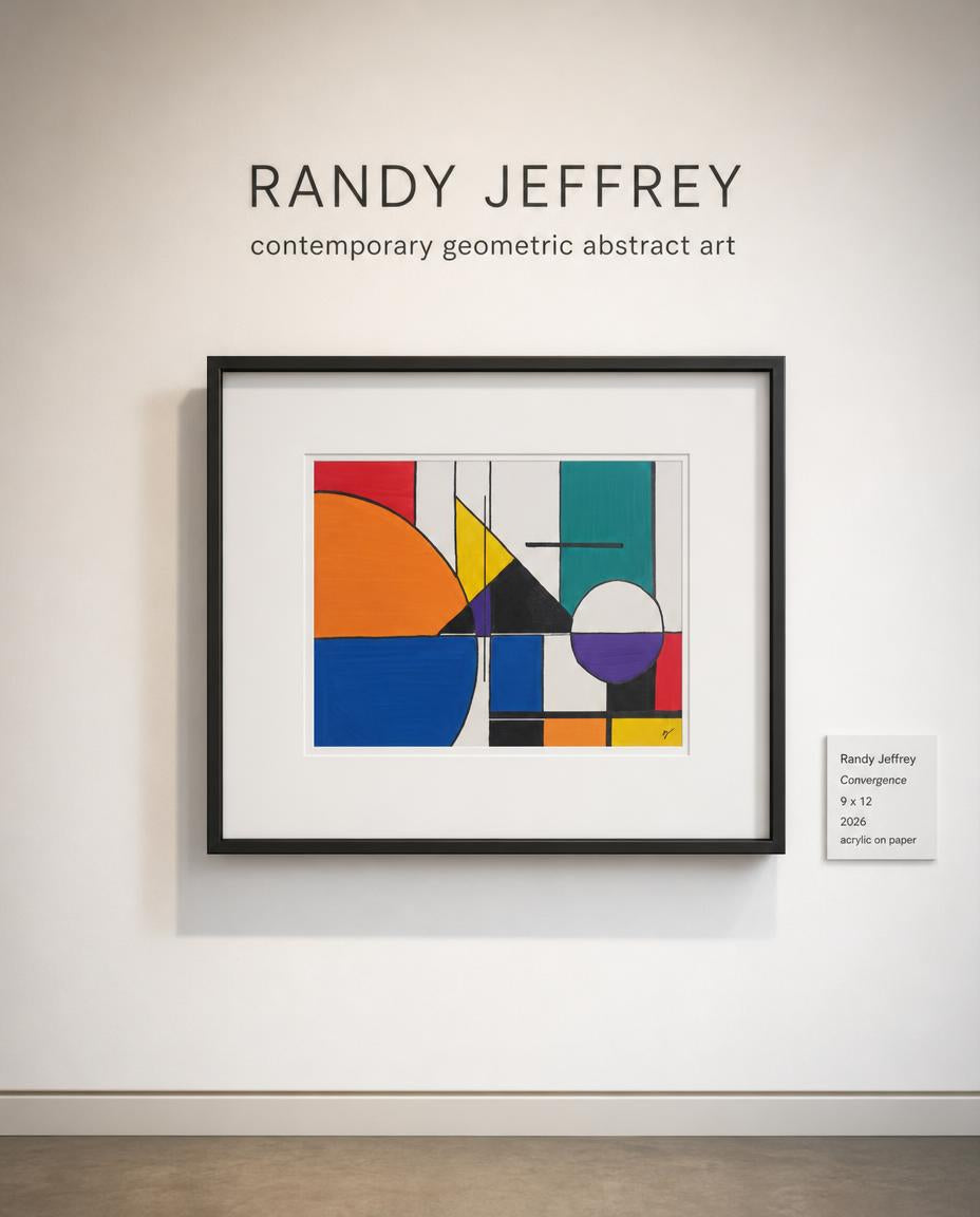 convergence — digitally staged gallery presentation; artwork sold unframed