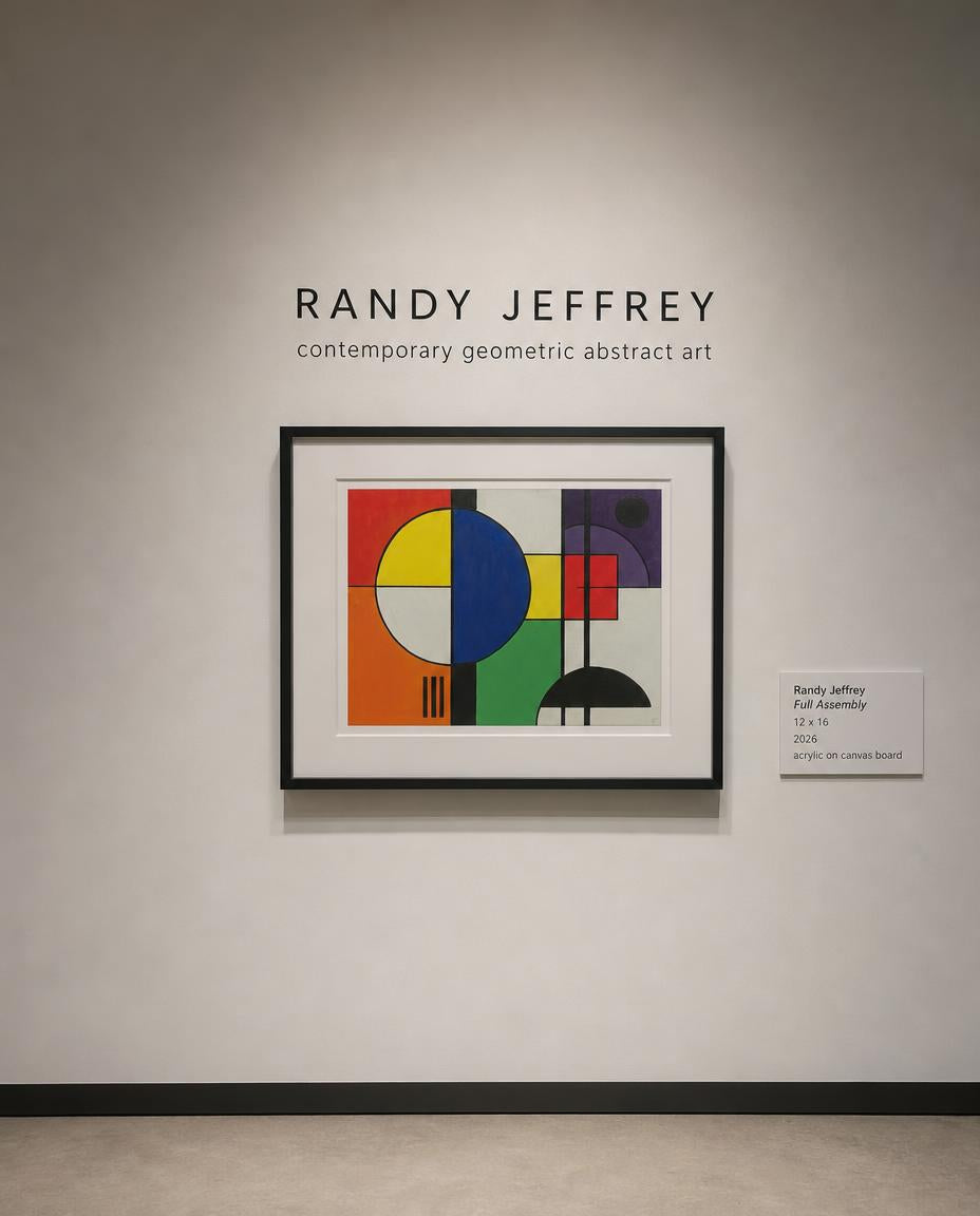 full assembly — digitally staged gallery presentation, frame not included