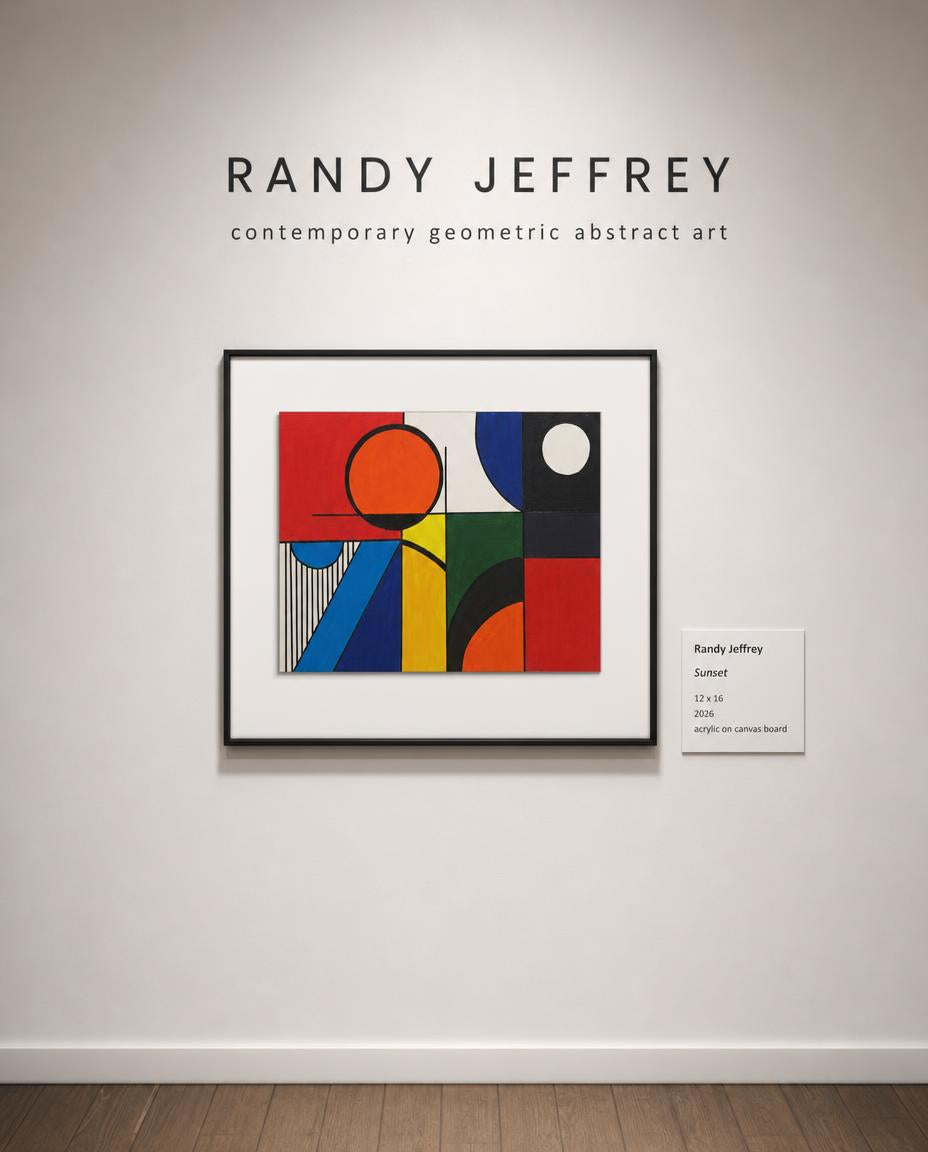 sunset — digitally staged gallery presentation, frame not included