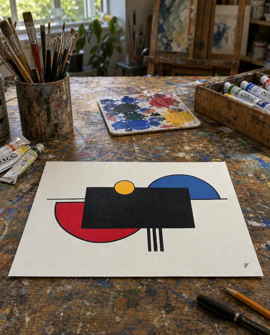 tattoo — digitally staged studio presentation, frame not included