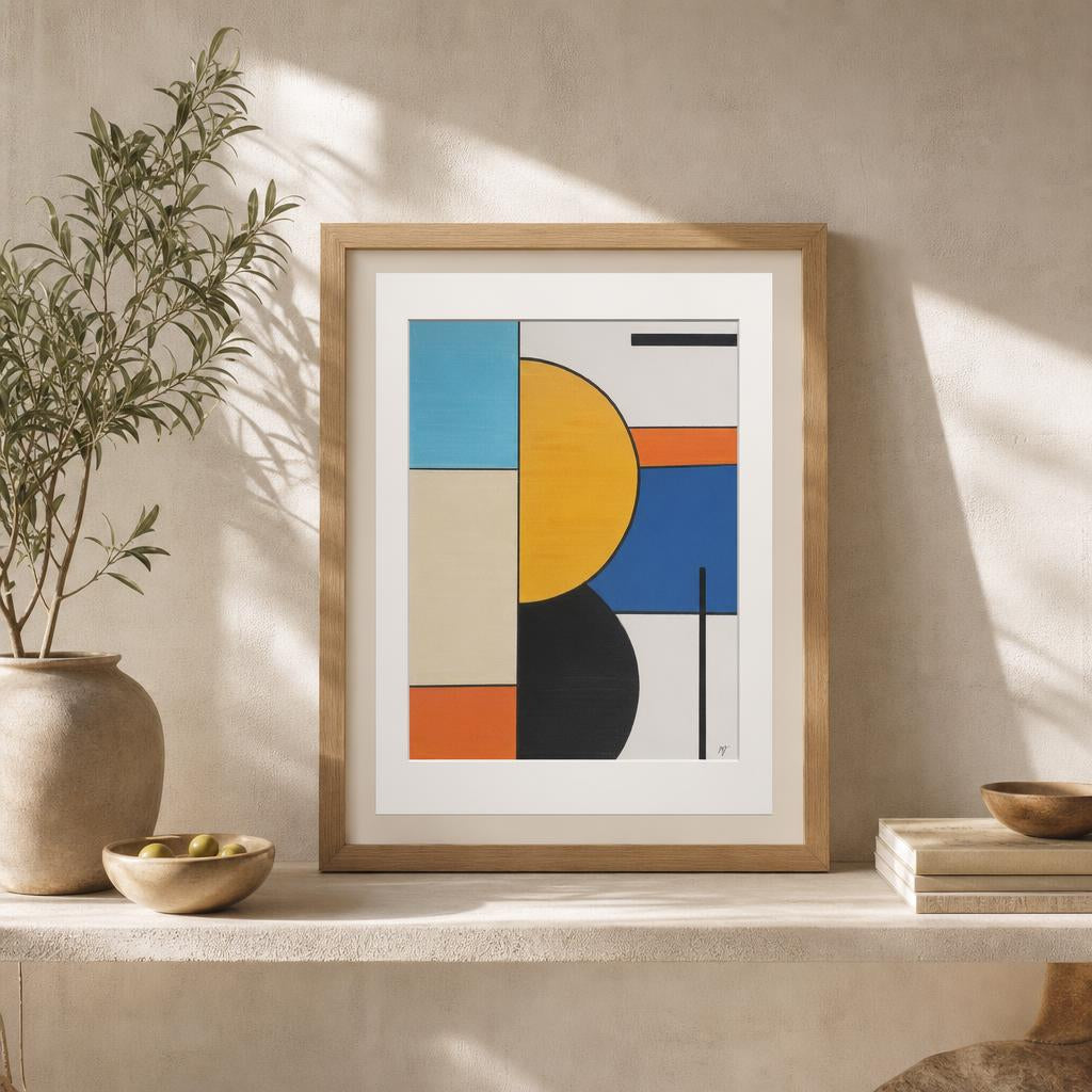 Eclipse Fields - Geometric Abstraction - Acrylic on Paper