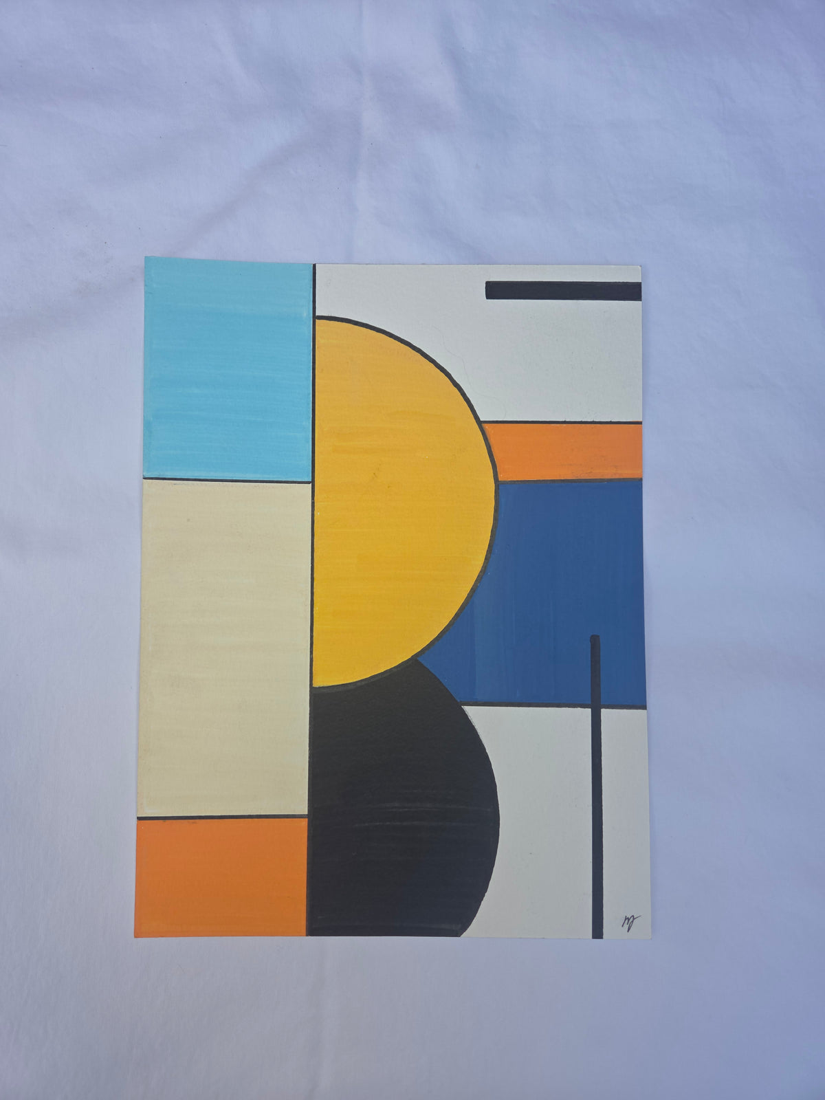 Eclipse Fields — Original Geometric Abstract Painting