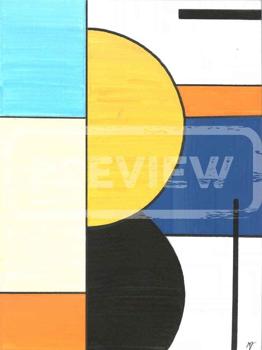 Eclipse Fields — Original Geometric Abstract Painting