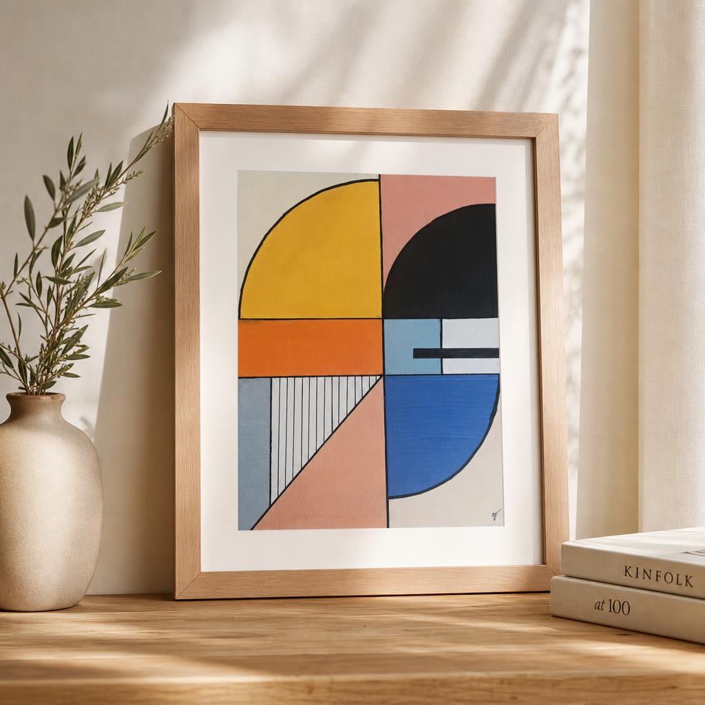 Four Quarters - Original Geometric Abstract Painting
