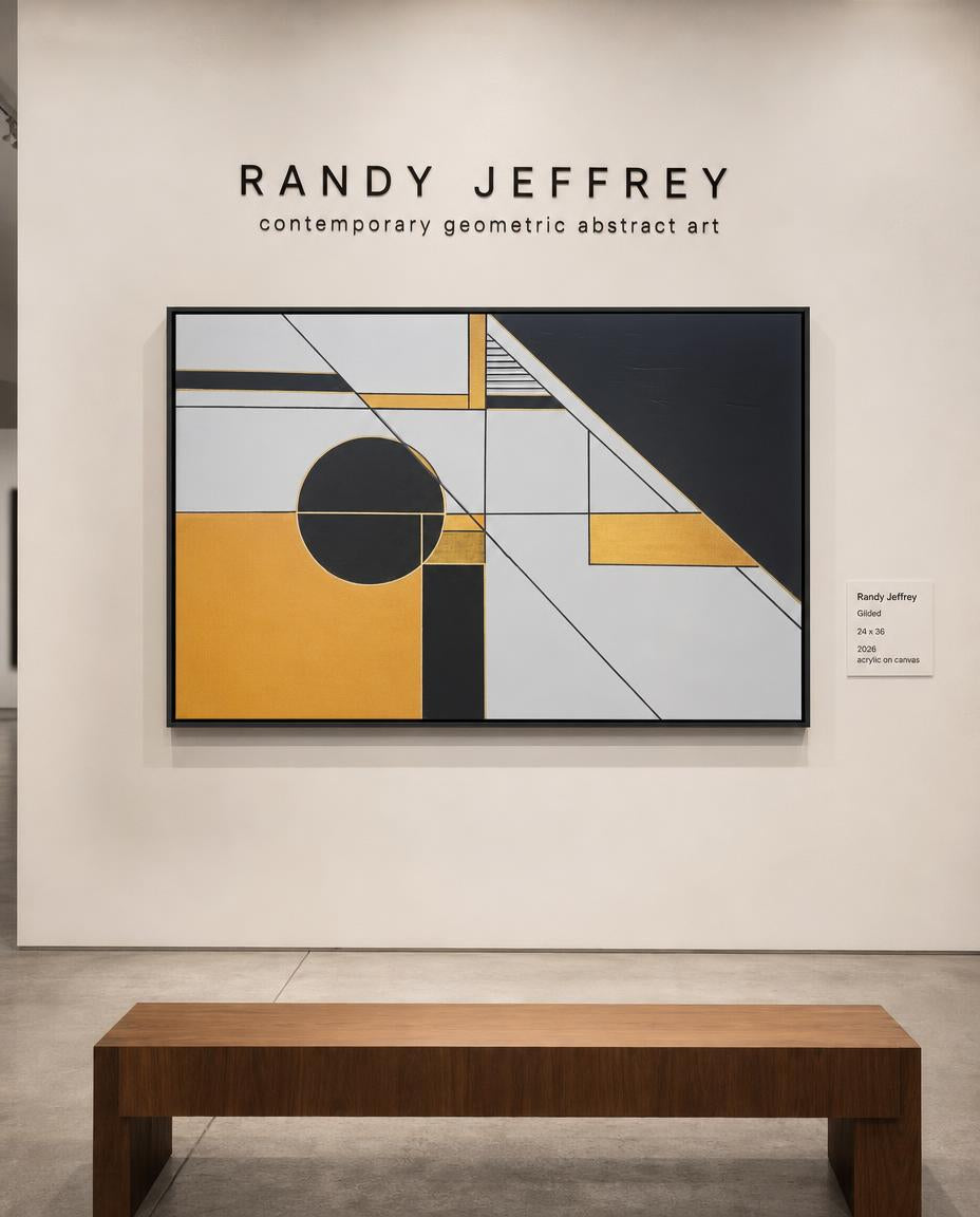Gilded — Original Geometric Abstract Painting