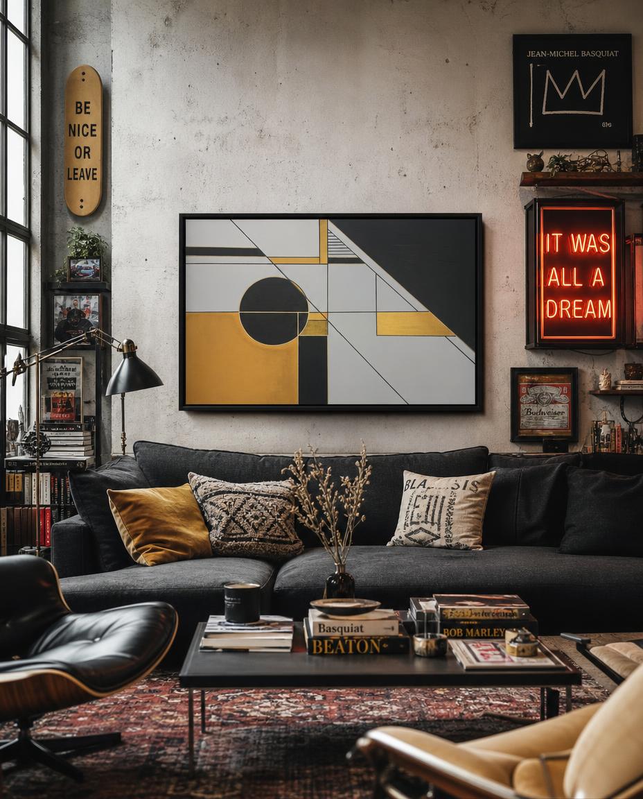 Gilded — Original Geometric Abstract Painting