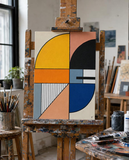 Four Quarters — Original Geometric Abstract Painting