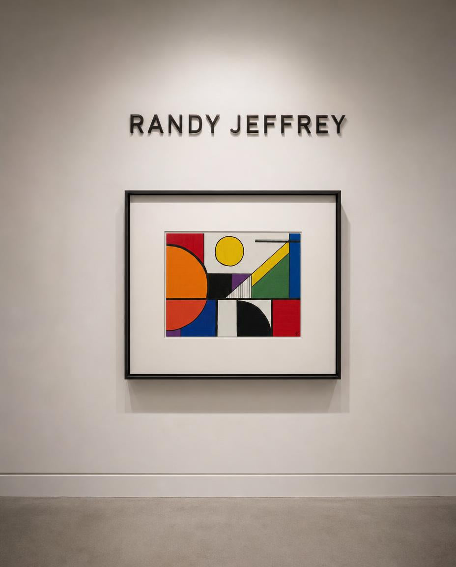 diagonal light — digitally staged gallery presentation; artwork sold unframed