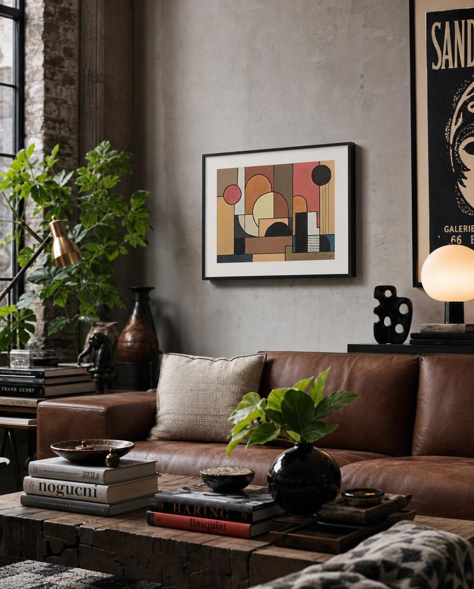 measured orbits — digitally staged loft presentation, frame not included