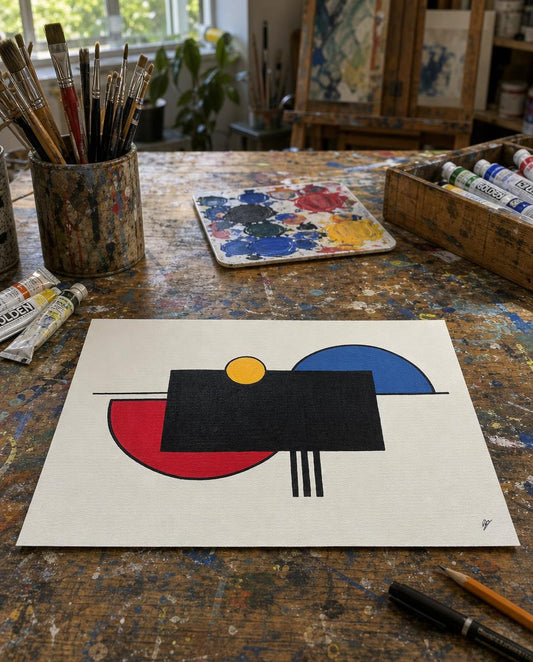 tattoo — digitally staged studio presentation, frame not included