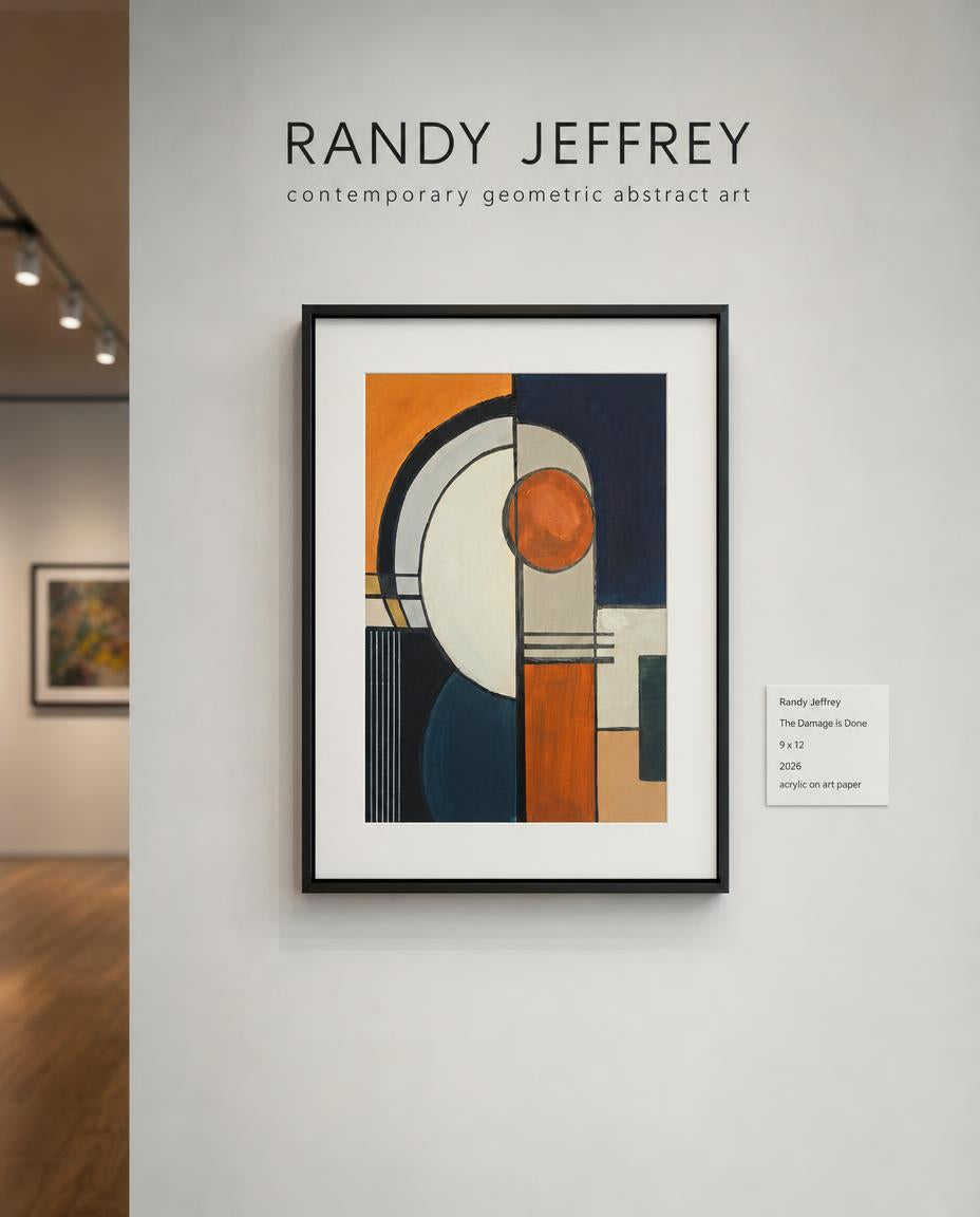 The Damage is Done — digitally staged gallery presentation; frame not included