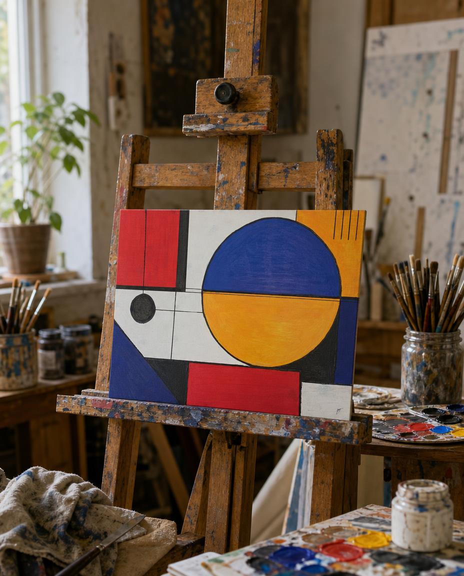 the lineage — digitally staged easel presentation, frame not included